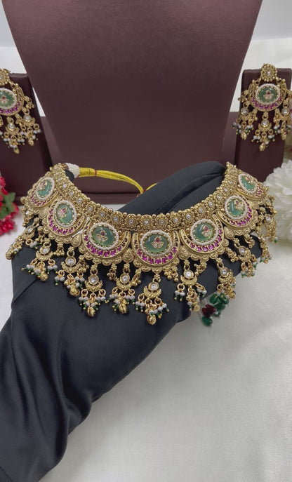 Nidhi Heritage Choker Necklace Set