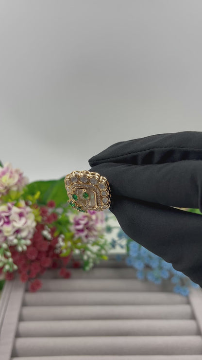 Maira Moissanite Ring (Adjustable)