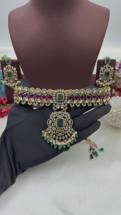 Bhanu Victorian Choker Necklace Set
