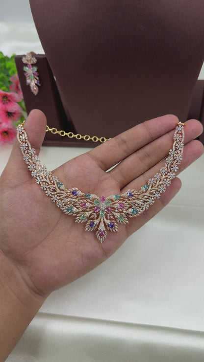 Enola American Diamond Necklace Set