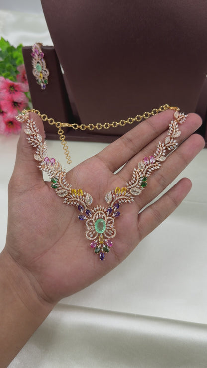 Cara American Diamond Necklace Set