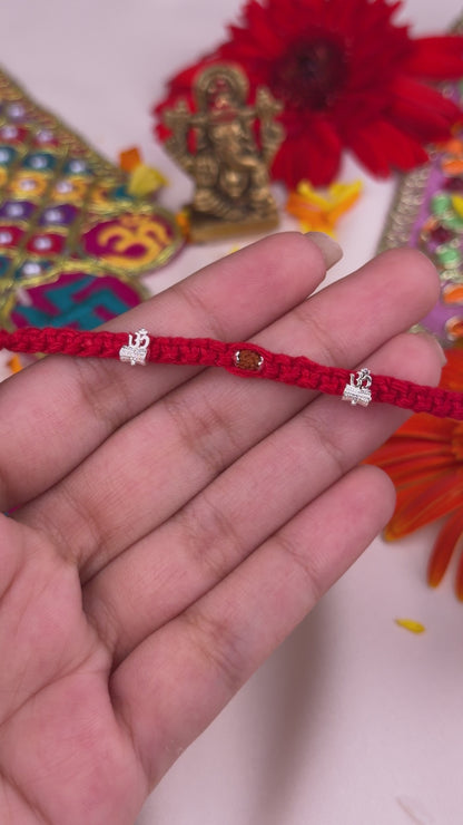 Auspicious Nazar Silver Rakhi