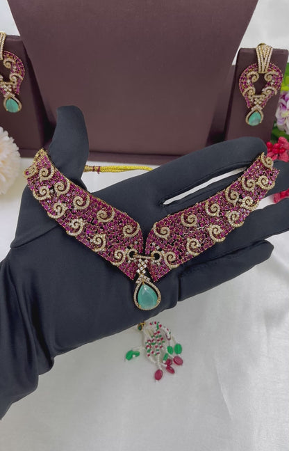 Tara Premium Moissanite Victorian Necklace