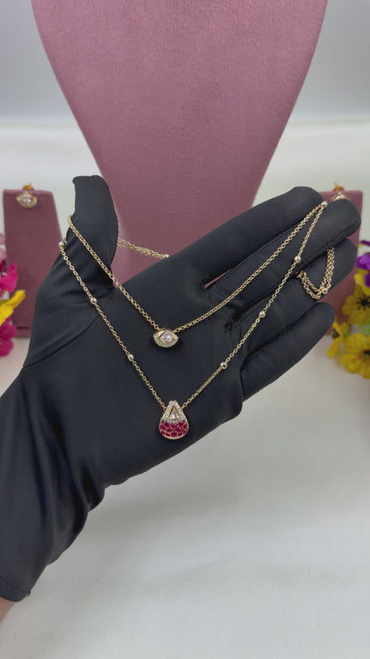 Harshada Moissanite Chain Pendant