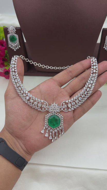 Zoe American Diamond Necklace Set