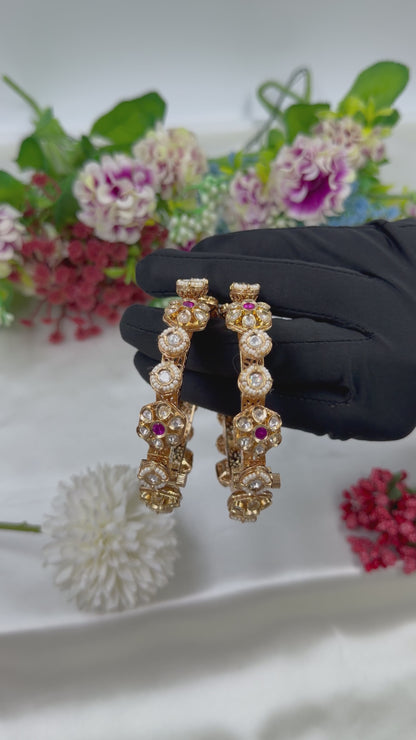 Neelam Moissanite Premium Bangles (Openable)