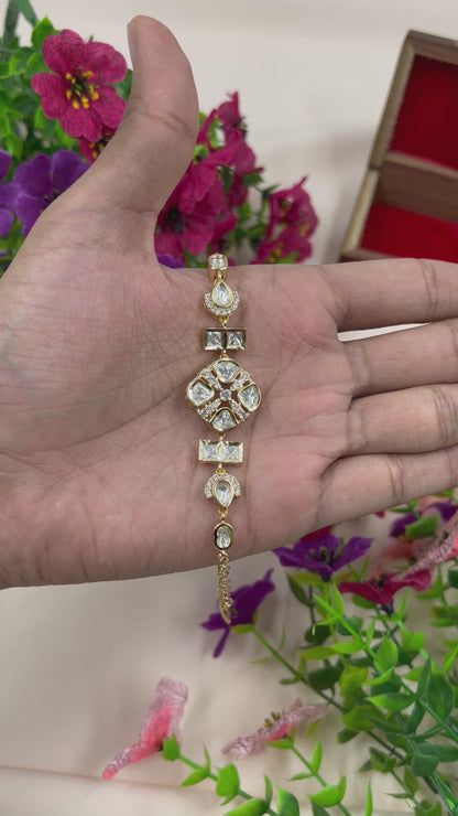 Shrushti Moissanite Bracelet (Adjustable)