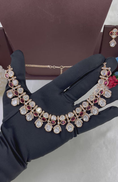 Laurita Moissanite Kundan Necklace