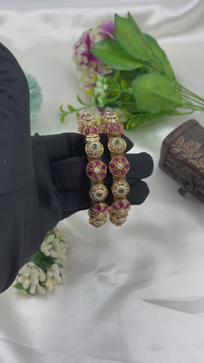 RAJWADI PREMIUM KUNDAN PACHALI BANGLES