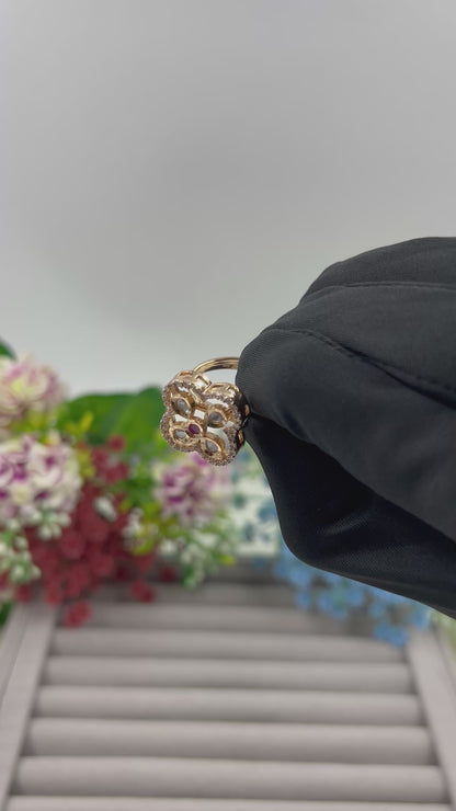 Harshada Moissanite Ring (Adjustable)