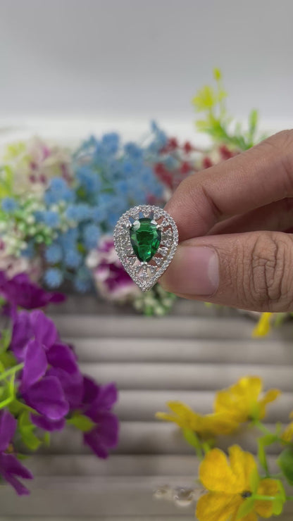 Payal American Diamond Ring (Adjustable)