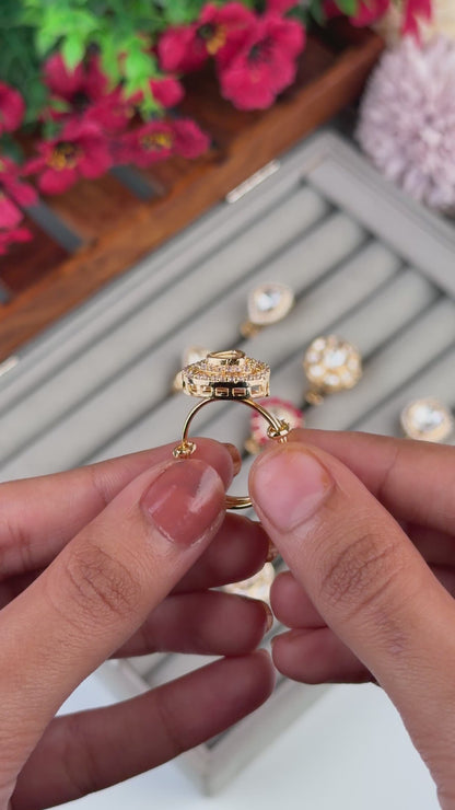 Vamika Moissanite Ring (Adjustable)