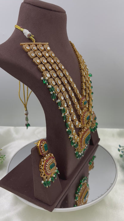 Aura Moissanite Same Bridal Long Necklace