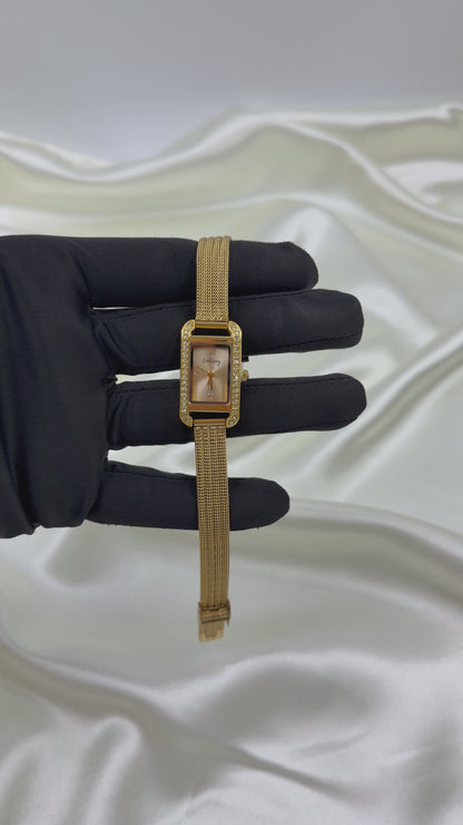 Ridhima Gold Stainless Steel Watch (Adjustable)