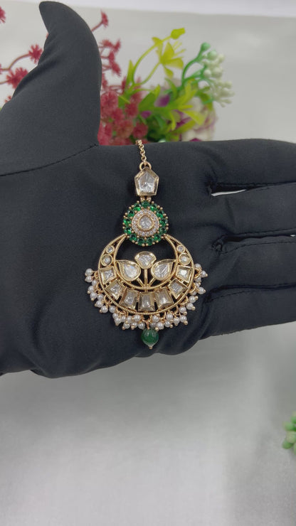 Shravani Moissanite Mang Tika