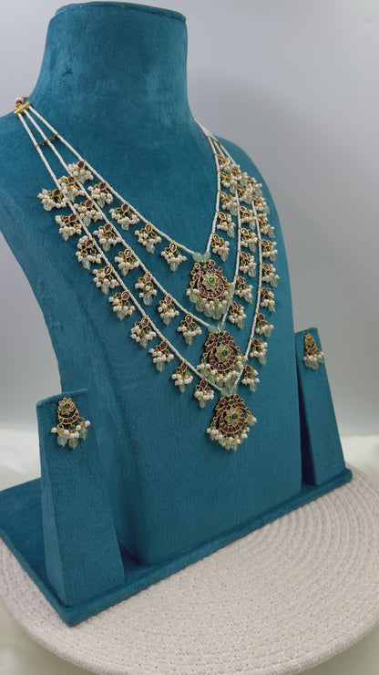 Bhairavi Traditional Three Layering Long Necklace