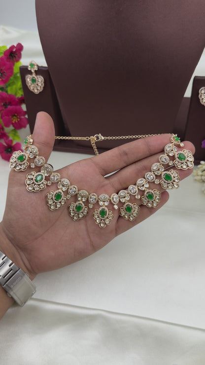 Vedika Moissanite Necklace Set