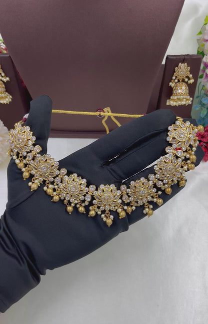 Wina Premium Antique Gold Necklace Set