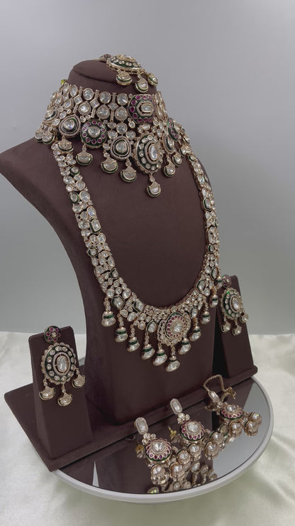 Vaidhi Moissanite Kundan Bridal Set