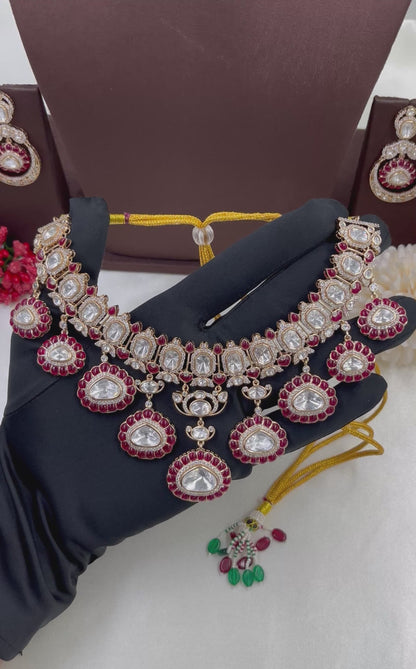 Apeksha Moissanite Kundan Necklace