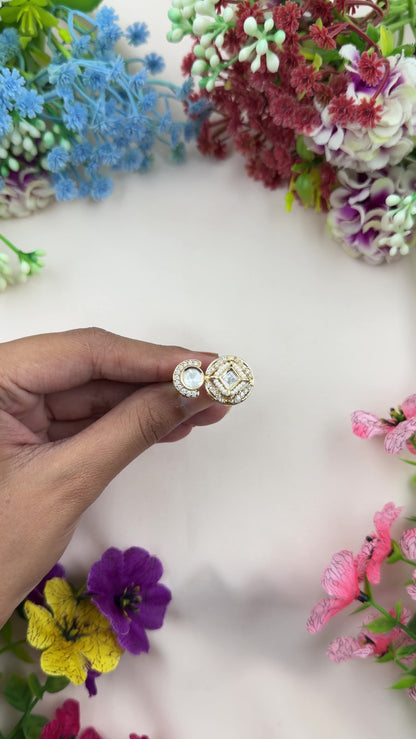 Diya Moissanite Ring (Adjustable)