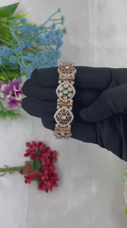 Ulka Moissanite Kundan Bracelet