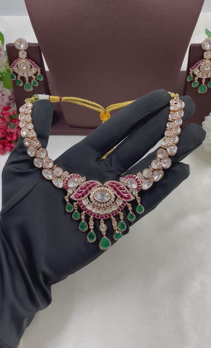 Deepti Moissanite Necklace Set