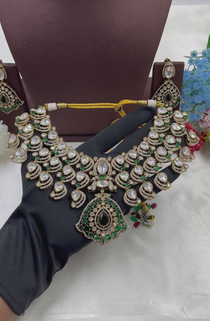 Kanti Victorian Moissanite Semi Bridal Set