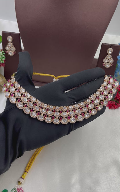 Usha Moissanite Kundan Necklace