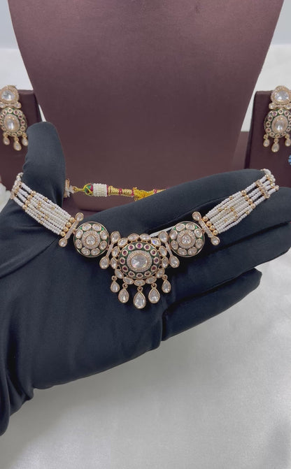 Mitali Moissanite Choker Necklace