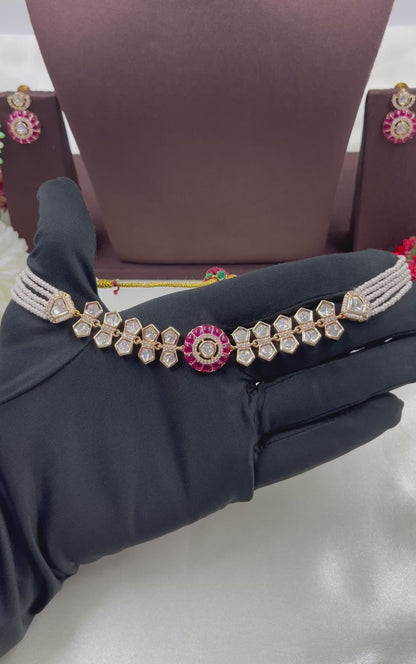 Zoya Moissanite Choker Necklace