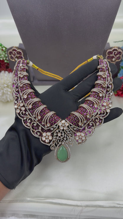Maitri Jaipuri Kundan Necklace Set