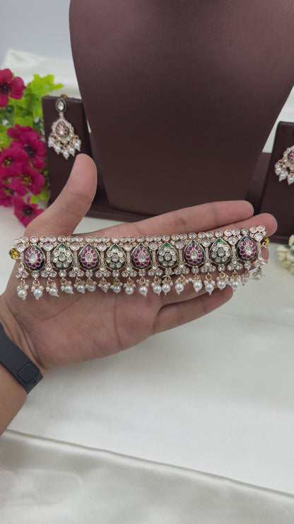 Nihira Moissanite Choker Set