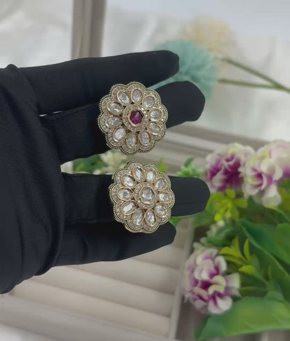 Nija Premium Moissanite Kundan Fingering