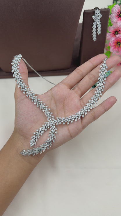 Harshita American Diamond Necklace Set