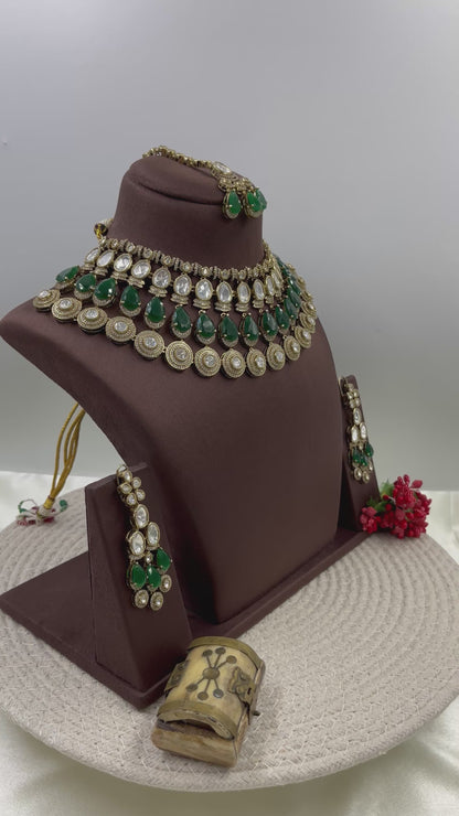 Avantika Moissanite Victorian Semi Bridal Set