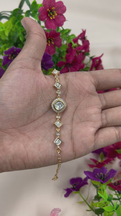 Ruhi Moissanite Bracelet (Adjustable)