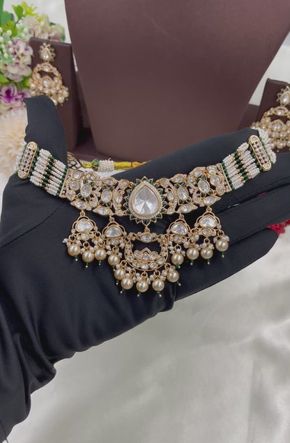 Zarina Moissanite Kundan Choker