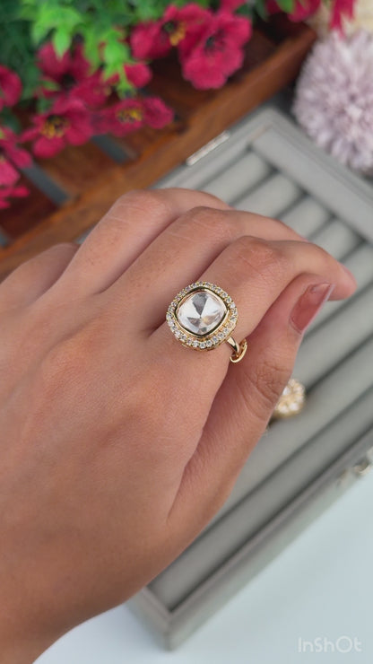 Rishika Moissanite Ring (Adjustable)
