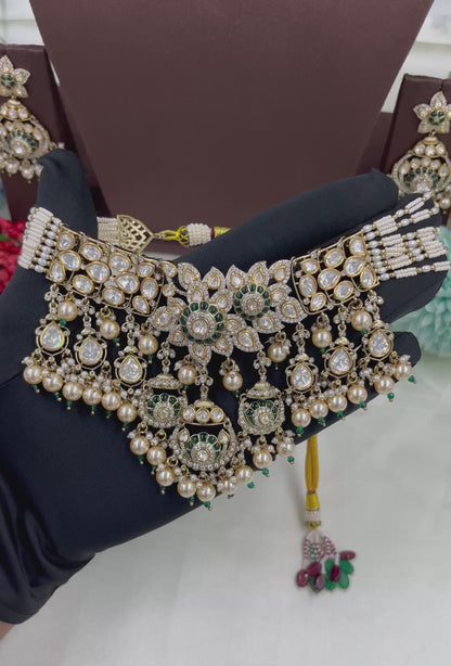 Regal Moissanite Kundan Necklace