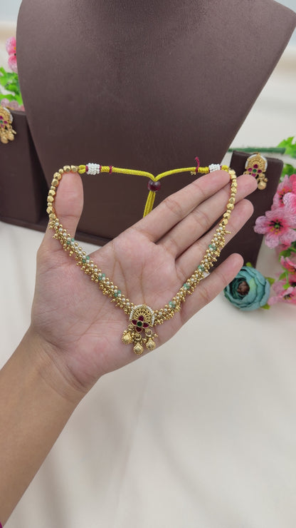 Minakshi Heritage Delicate Necklace Set