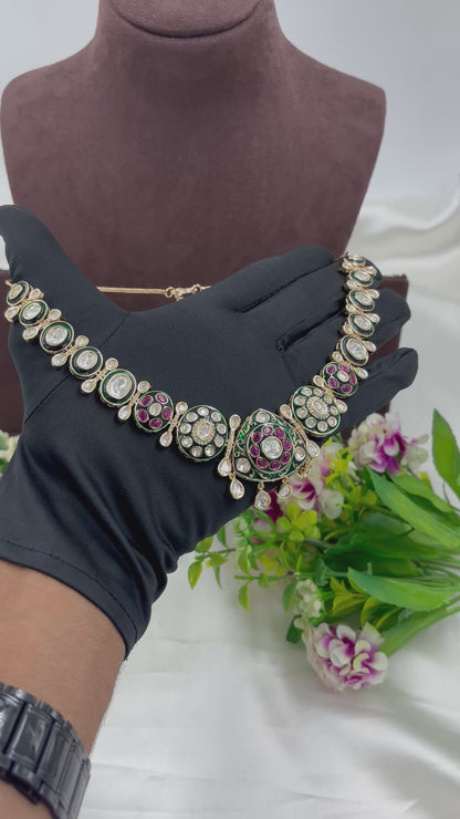 KAVYA KUNDAN PREMIUM MOISSANITE NECKLACE