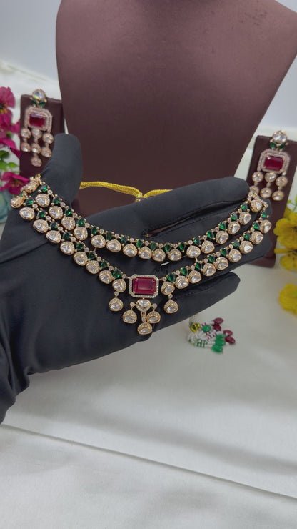 Ganga Moissanite Necklace Set