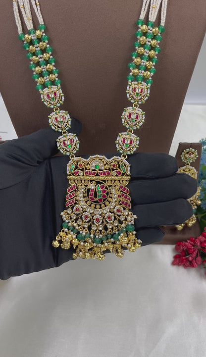 Devyani Pachi Kundan Long Necklace