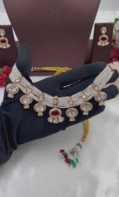 Sara Moissanite Moti Necklace