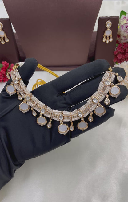 Arpita Moissanite Moti Necklace