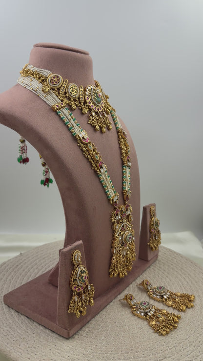 Gopika Premium Heritage Chorski Combo Necklace Set