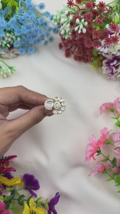 Aayushi Moissanite Ring (Adjustable)