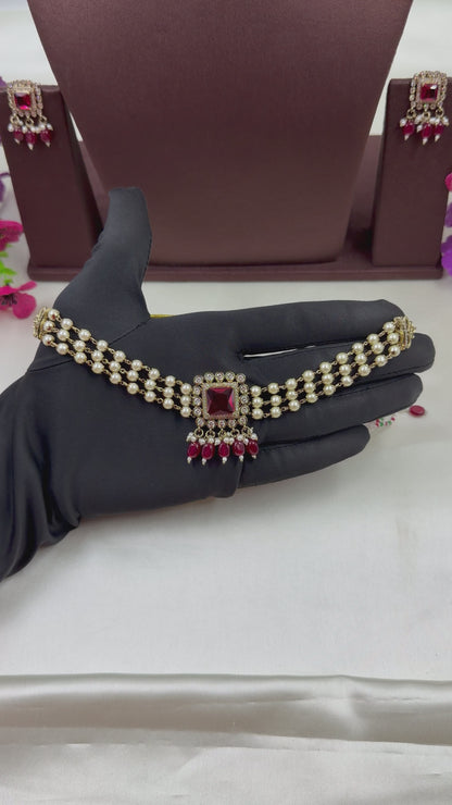 Shivani Victorian Traditional Choker Necklace