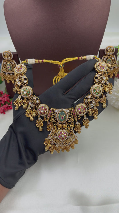 Ambika Gold Plated Necklace Set